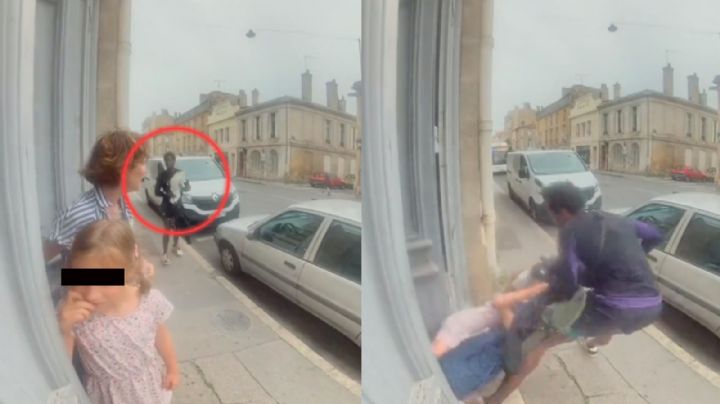 FUERTE VIDEO: A plena luz del día, tratan de secuestrar a una niña; su abuela acaba con lesiones