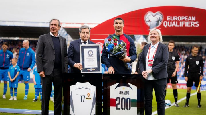 Cristiano Ronaldo es el primer jugador en llegar a 200 partidos en selección mayor y celebra con gol