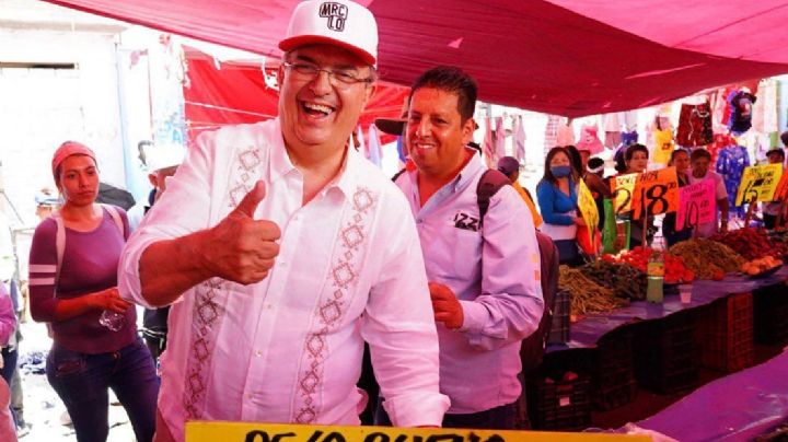 Marcelo Ebrard visita tianguis en Ecatepec y 'recarga energías' en zona arqueológica de Teotihuacán