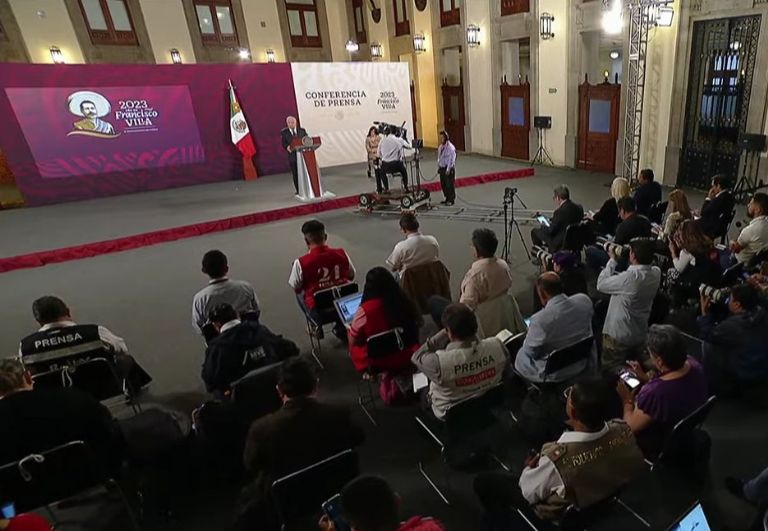 En la imagen, el presidente AMLO en su tradicional conferencia matutina. Foto: Gobierno de México
