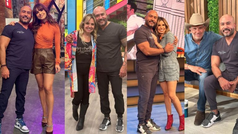 El fallecido doctor con los conductores de Hoy