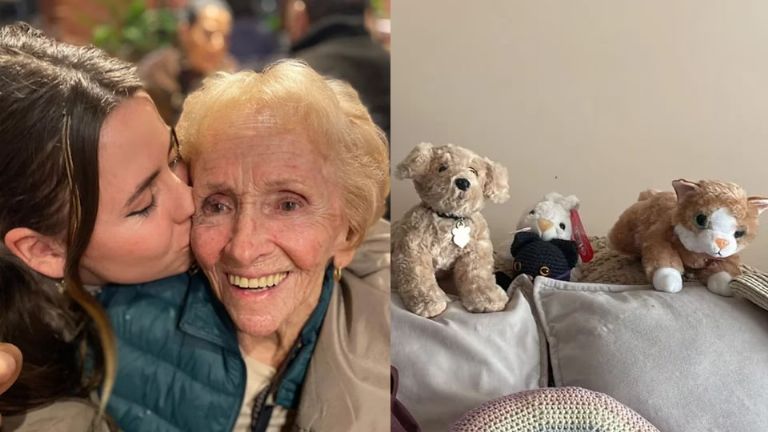 Nélida junto a su nieta