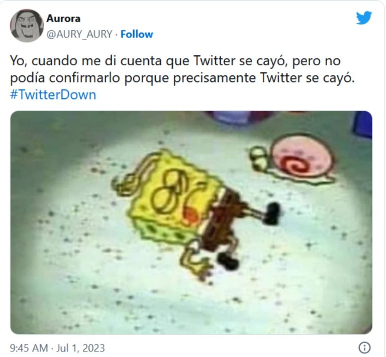Memes caída de Twitter