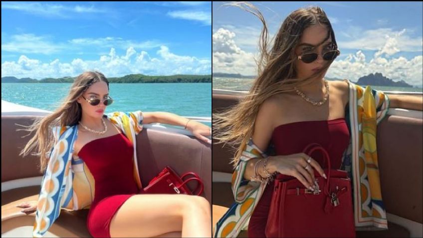 Belinda enamora a sus fans con pequeño vestido rojo; internautas piden que ella sea 'Barbie'