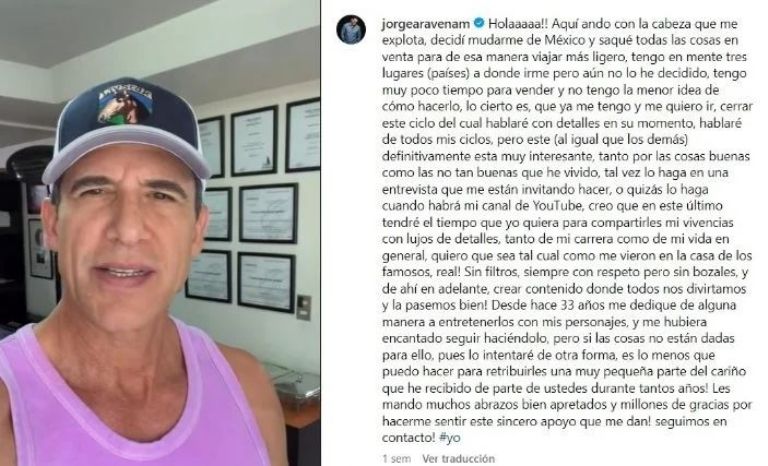 Jorge anunció que dejará México