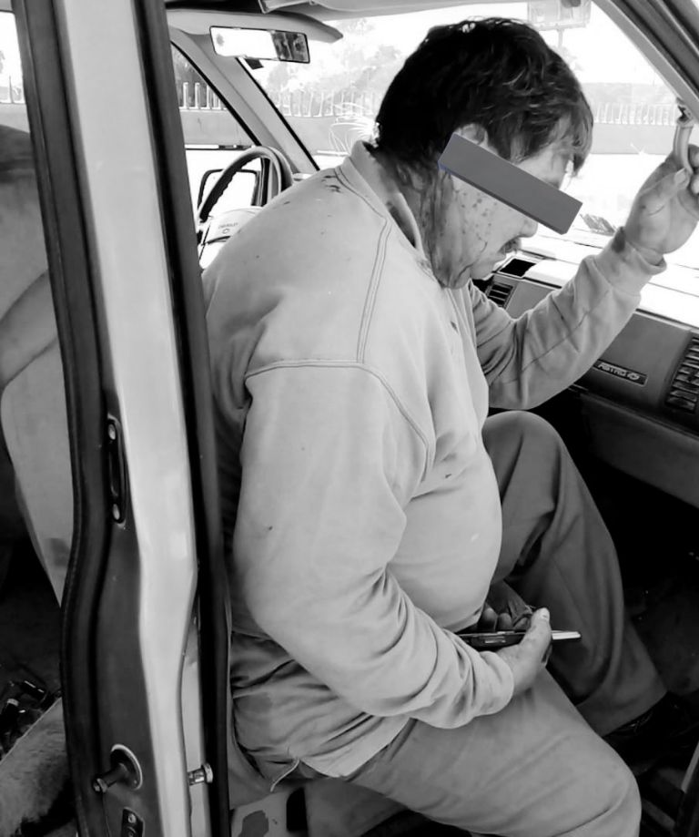 Camioneta baleada en la México-Pachuca