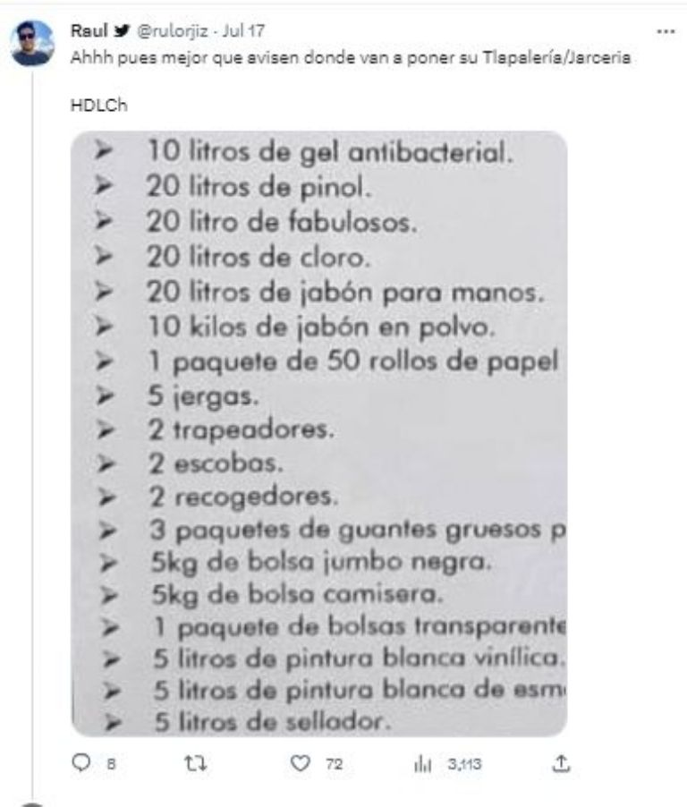 Lista de útiles