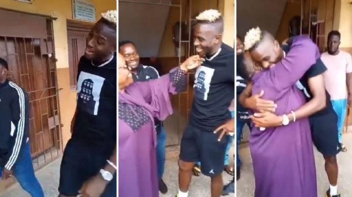 VIDEO: Victor Osimhen tiene emotivo reencuentro con profesora que le ayudó a convertirse en futbolista