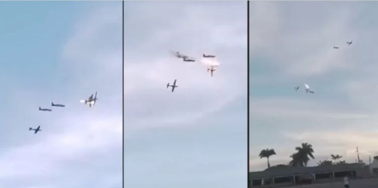Choque de aviones en Colombia