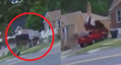 FUERTE VIDEO: 'Abuelita' que manejaba a 160 km/hr se impacta contra una casa; el auto salió volando