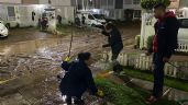 Tras fuertes lluvias se desborda canal en Chalco; decenas de casas se inundan de aguas negras
