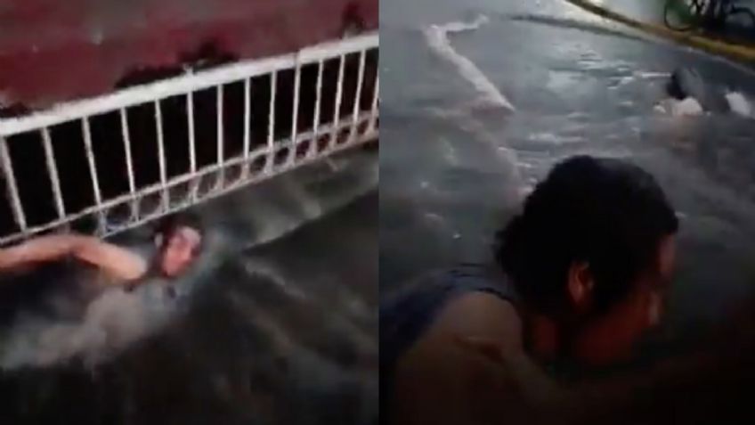 VIDEO: Joven sin hogar casi muere ahogado; reportero en Atlixco lo salva tras notar su presencia