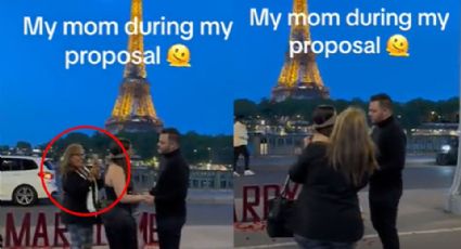 ¿Suegra entrometida? Mamá de la novia arruina propuesta de matrimonio en Torre Eiffel y se vuelve viral