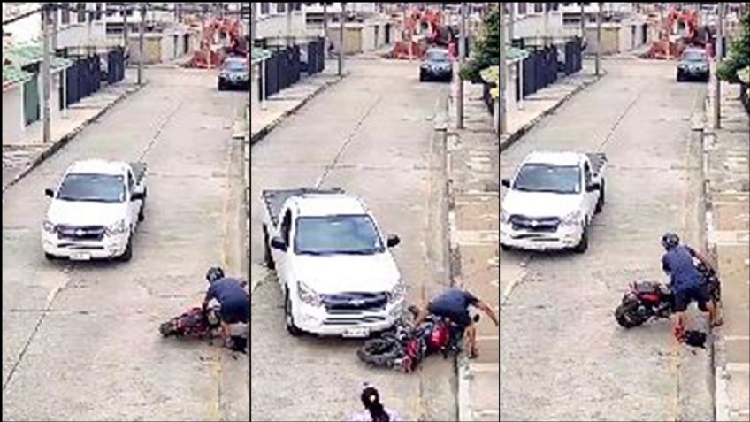VIDEO: Conductor logra frustrar un robo en Ecuador; atropella en múltiples ocasiones al ladrón