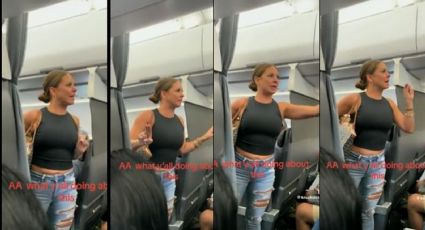 VIDEO: Mujer arma escándalo dentro de un avión en EU; asegura que uno de los pasajeros "no es real"