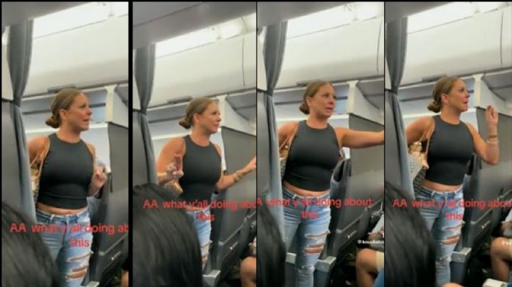 VIDEO: Mujer arma escándalo dentro de un avión en EU; asegura que uno de los pasajeros "no es real"