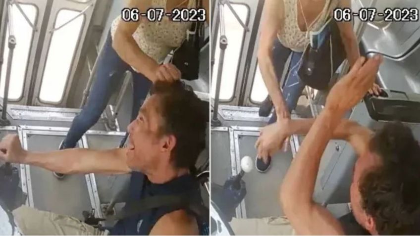 VIDEO: Mujer se hace viral tras golpear y jalonear a chofer de transporte público por no detenerse
