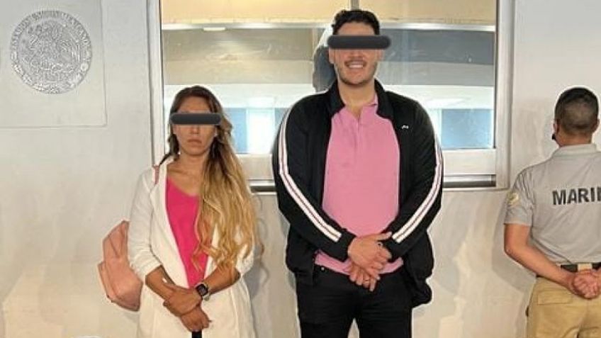 Matrimonio mexicano es detenido en el AICM con 12 Kg de metanfetamina; tenían maletas con doble fondo