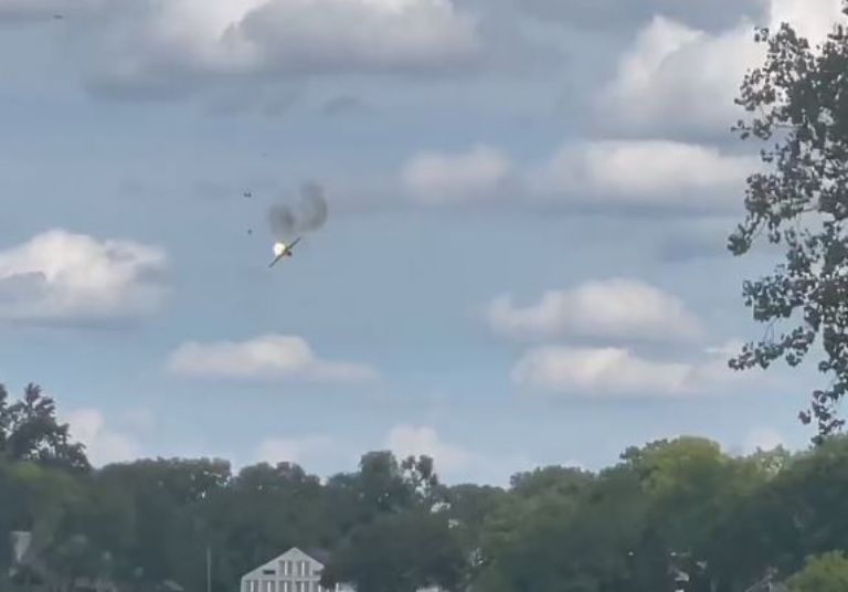 Avión de combate se estrella en MIchigan