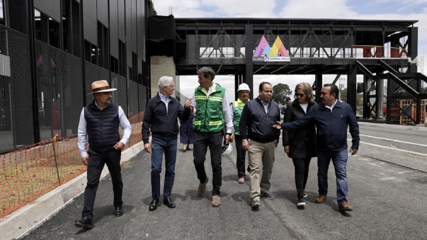 Así va el nuevo Trolebús Chalco-Santa Martha; Alfredo del Mazo supervisa la obra