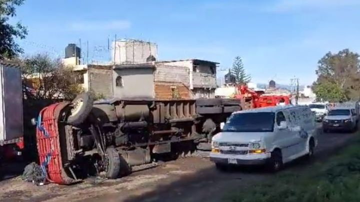 Se acaba el guacamole: Tráiler cargado con aguacate vuelca en la autopista México-Puebla