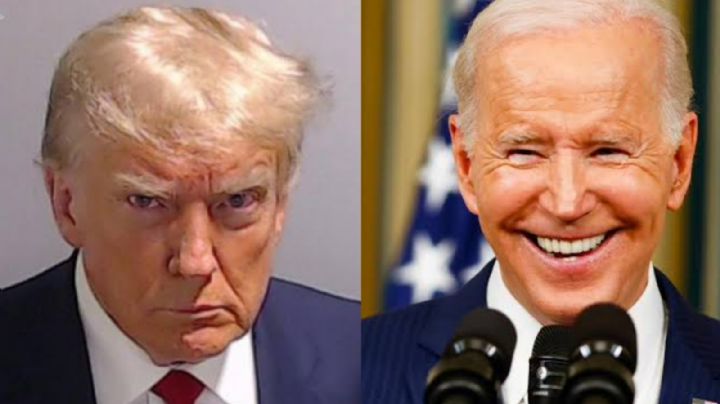 Joe Biden se 'burla' de la FOTO de Trump detenido; en redes, MEMES también lo hacen