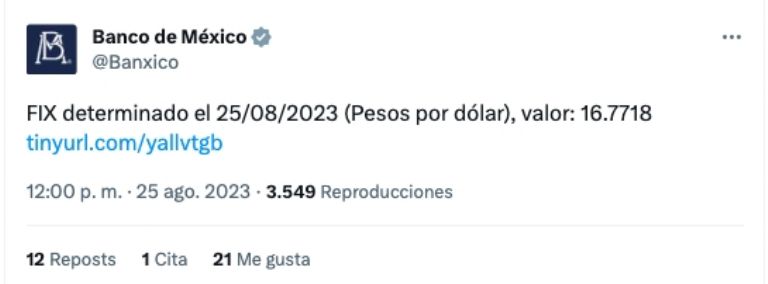 Dólar Banxico 