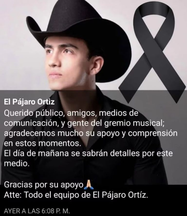 Noticia sobre el supuesto fallecimiento