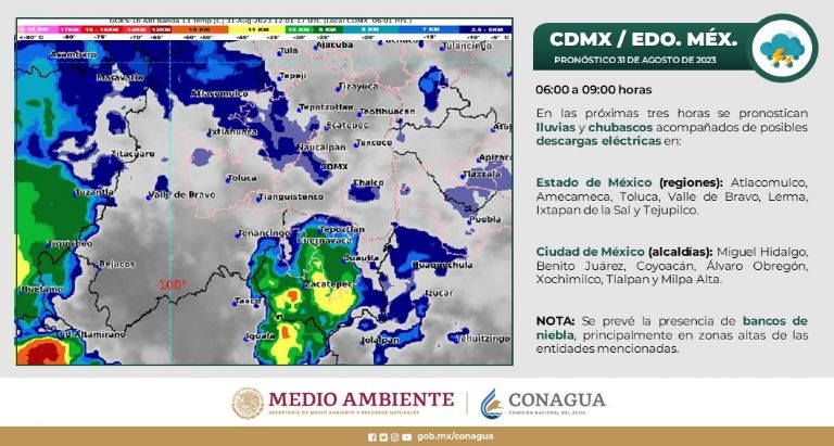 Clima en CDMX y Edomex