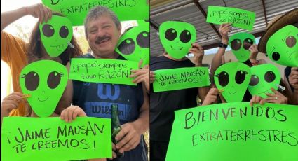 (FOTOS) Familia organiza fiesta para darle la bienvenida a los aliens: "Te creemos Jaime Mausan"