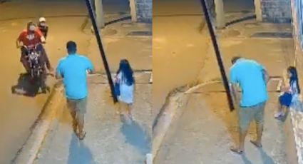 FUERTE VIDEO: Delante de su hija, hombre es víctima de robo; hampones le disparan y huyen del sitio