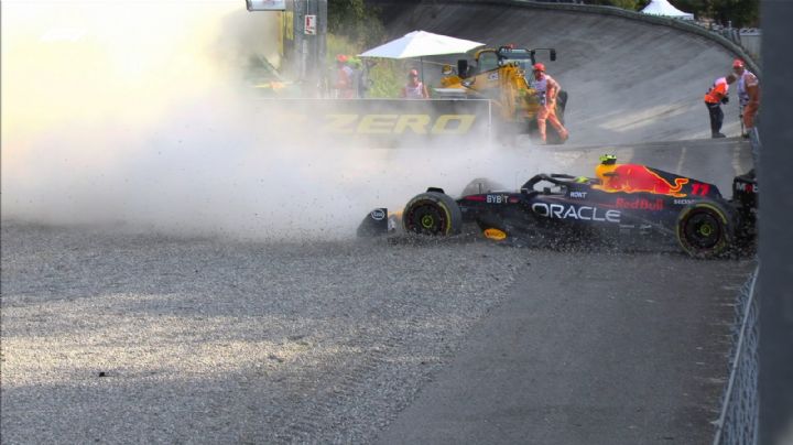VIDEO: 'Checo' Pérez se estrella durante las prácticas libres del GP de Italia