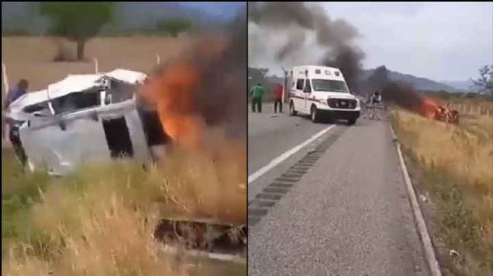 VIDEO: 6 personas pierden la vida en escalofriante choque; dos víctimas quedaron calcinadas