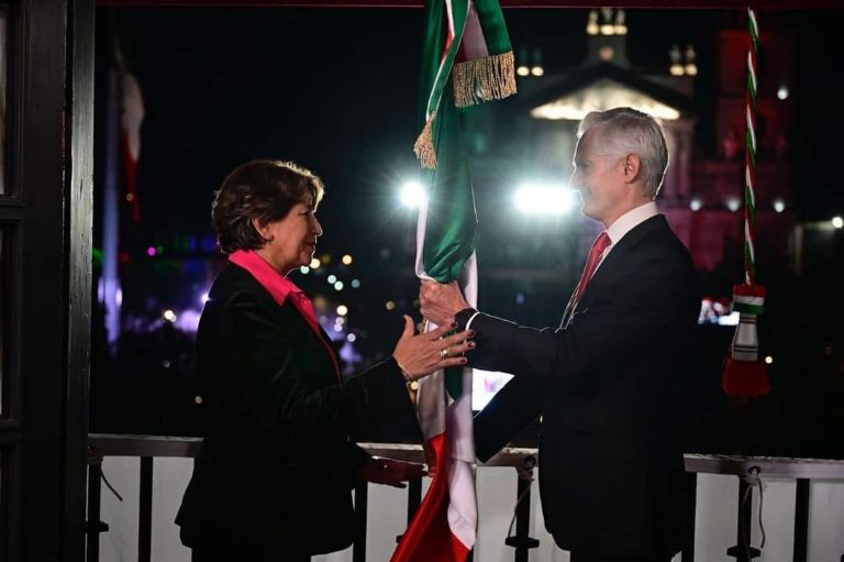 Alfredo del Mazo y Delfina Gómez 15 de septiembre