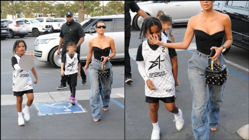 Hijo de Kim Kardashian hace seña obscena a los paparazzi; así reaccionó la empresaria