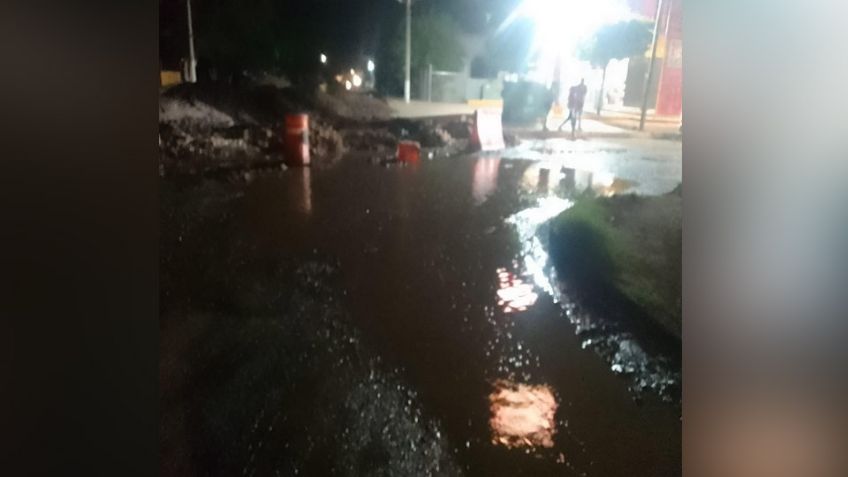 Malos trabajos de reparación de tuberías dejan sin agua a Huatabampo