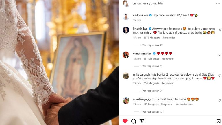 La única foto de la boda de Cynthia Rodríguez y Carlos Rivera