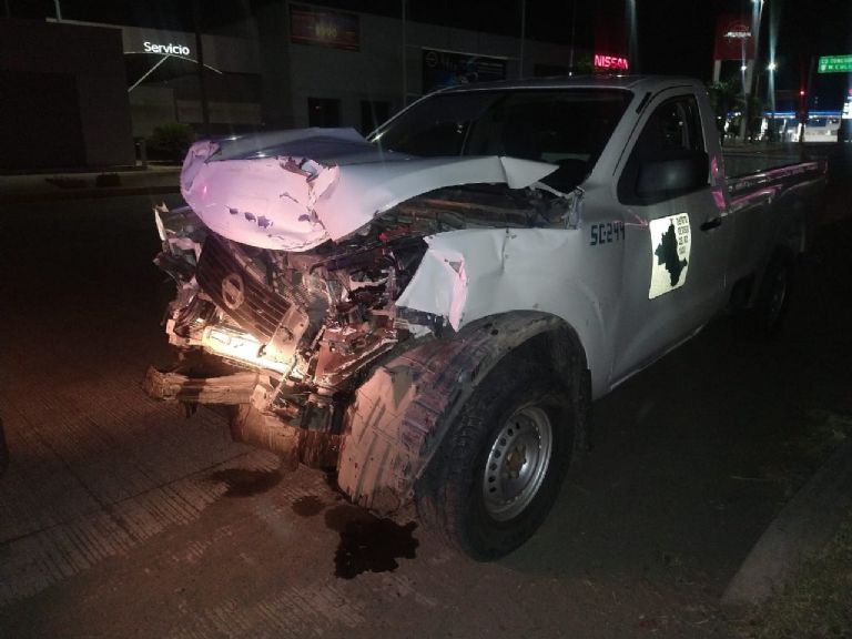 Patrulla de la Policía Municipal choca en Ciudad Obregón.