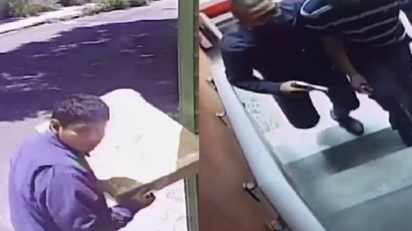 VIDEO: Captan a ladrones al asaltar a familia a mano armada; fingieron ser repartidores