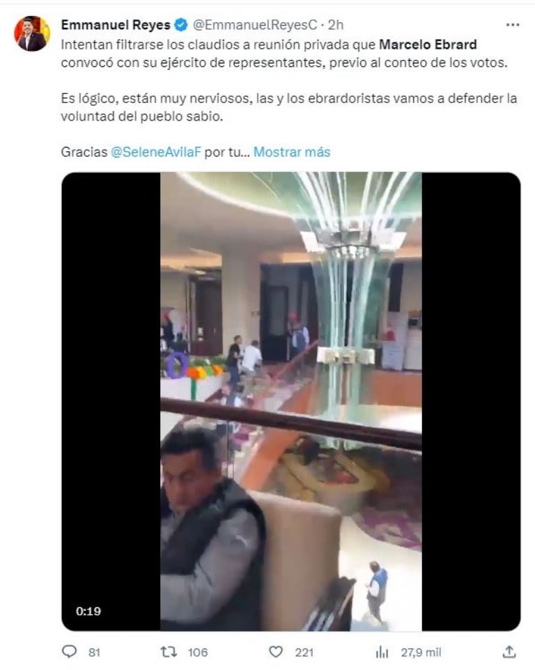 Marcelo Ebrard en el World Trade Center en CDMX