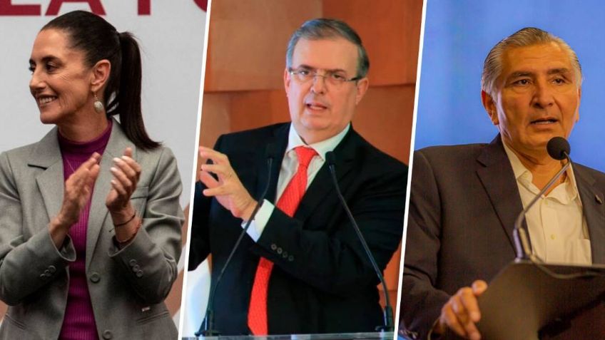 ¿Sheinbaum, Ebrard o Adán Augusto? Esto dijo AMLO sobre resultado de encuestas en Morena