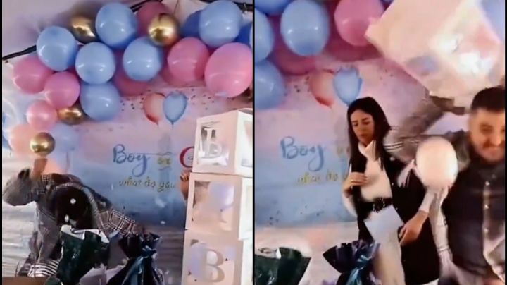 VIDEO: Sujeto se vuelve viral por su violenta reacción tras conocer el género de su hijo