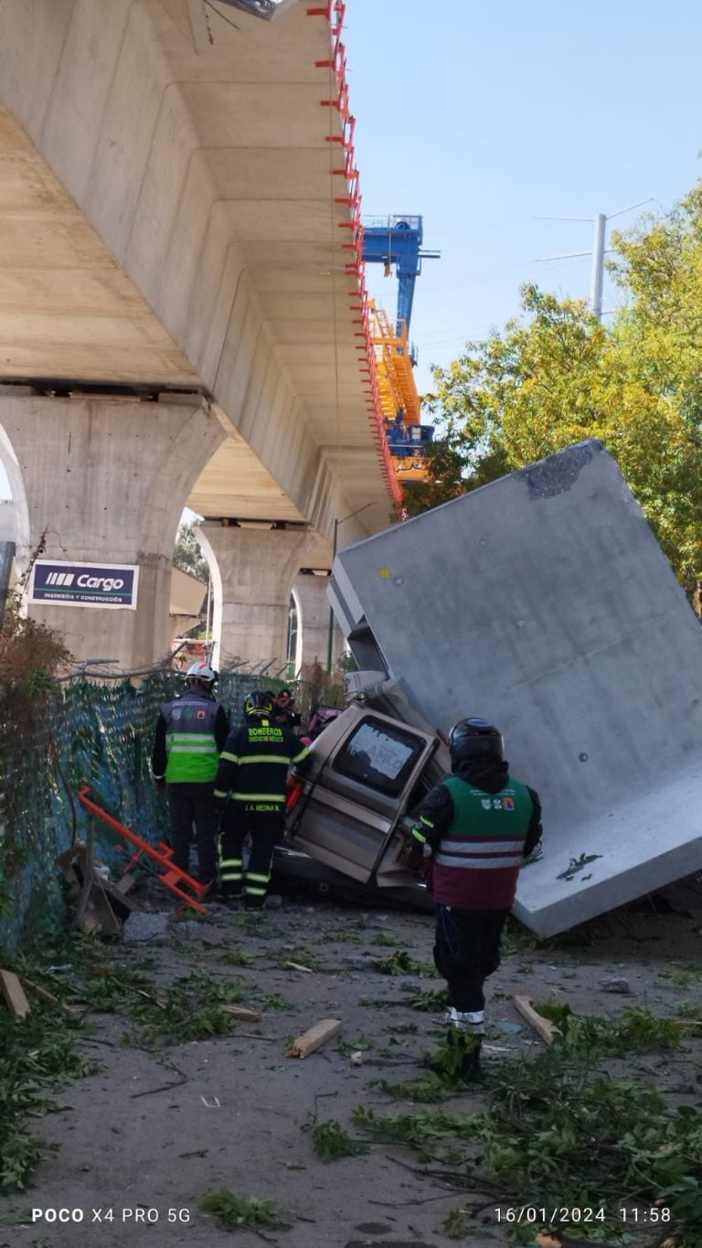 Cae estructura del Tren Interurbano en Observatorio