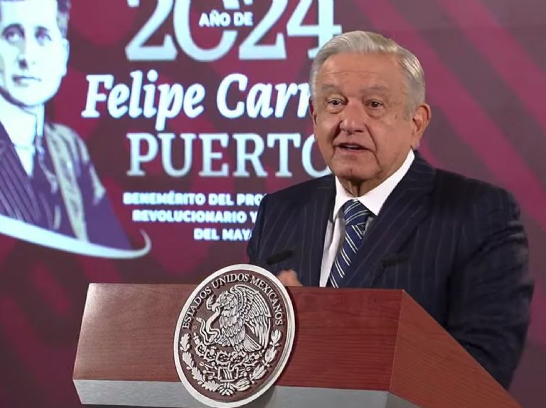 En la imagen, el presidente AMLO en su conferencia de prensa. Foto: Gobierno de México