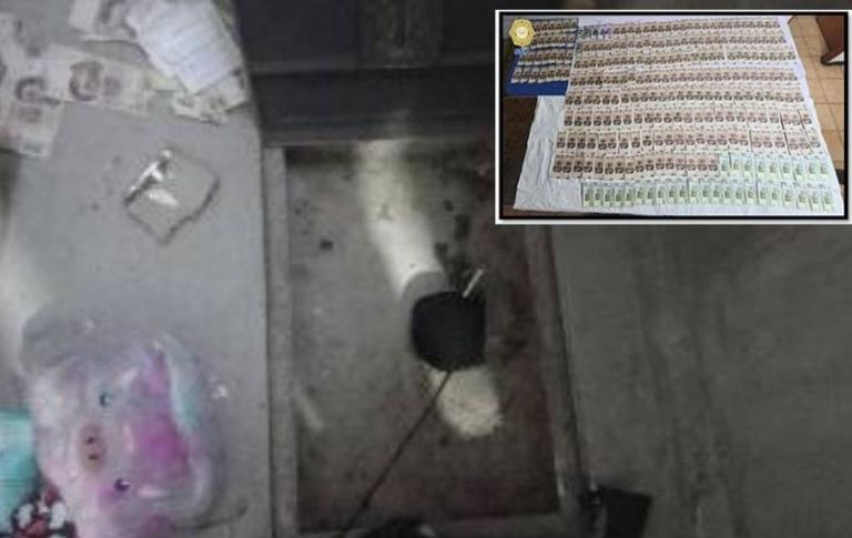 Dinero falso escondido en Iztacalco