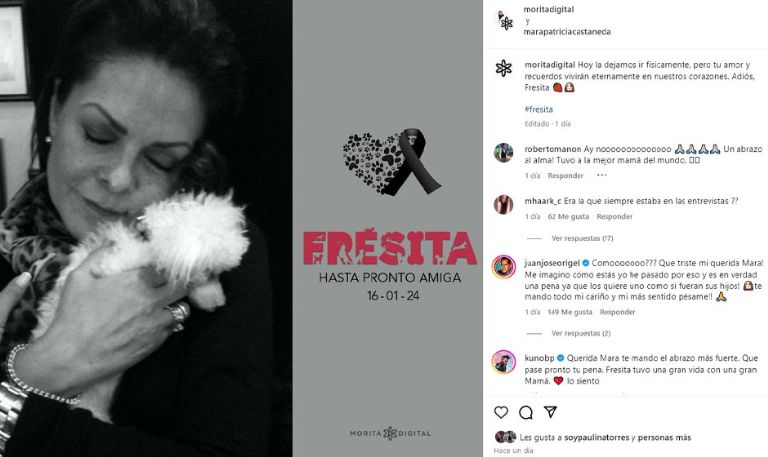 Mara Patricia Castañeda se viste de luto por irreparable pérdida