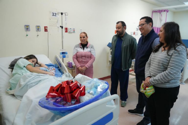 Mateo, el primer bebé del 2024 nacido en Sonora. Foto: Secretaría de Salud