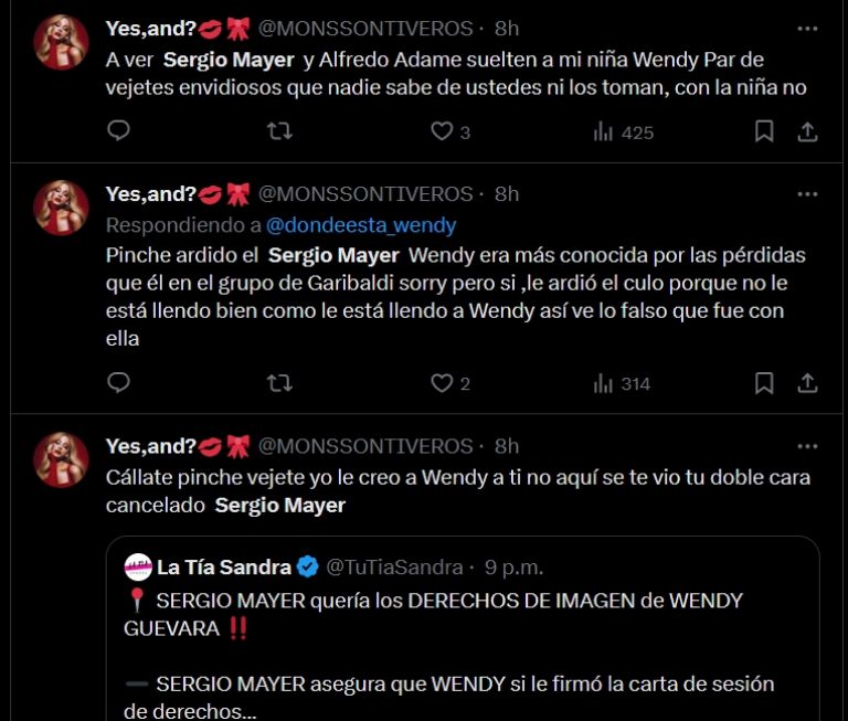 Cancelan a Sergio Mayer por intentar apropiarse de la imagen de Wendy Guevara