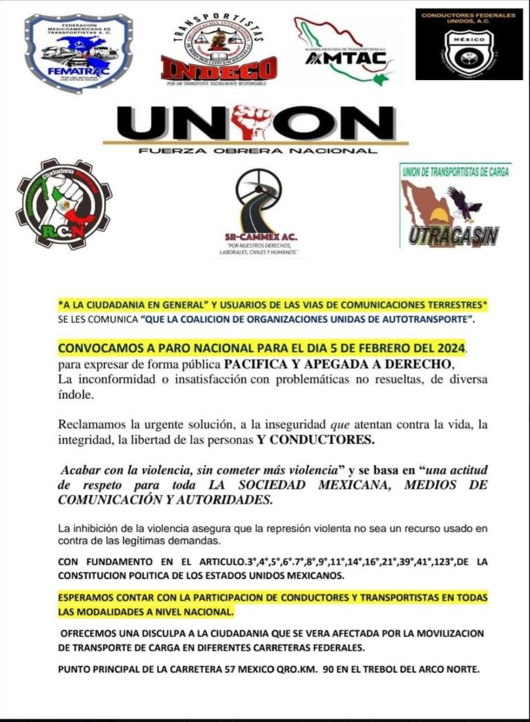 Paro Nacional de Transportistas