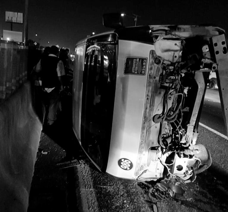 Volcadura en la México-Pachuca